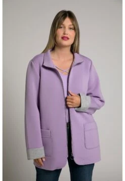Ulla Popken Halflange Jas - Lavande Clair