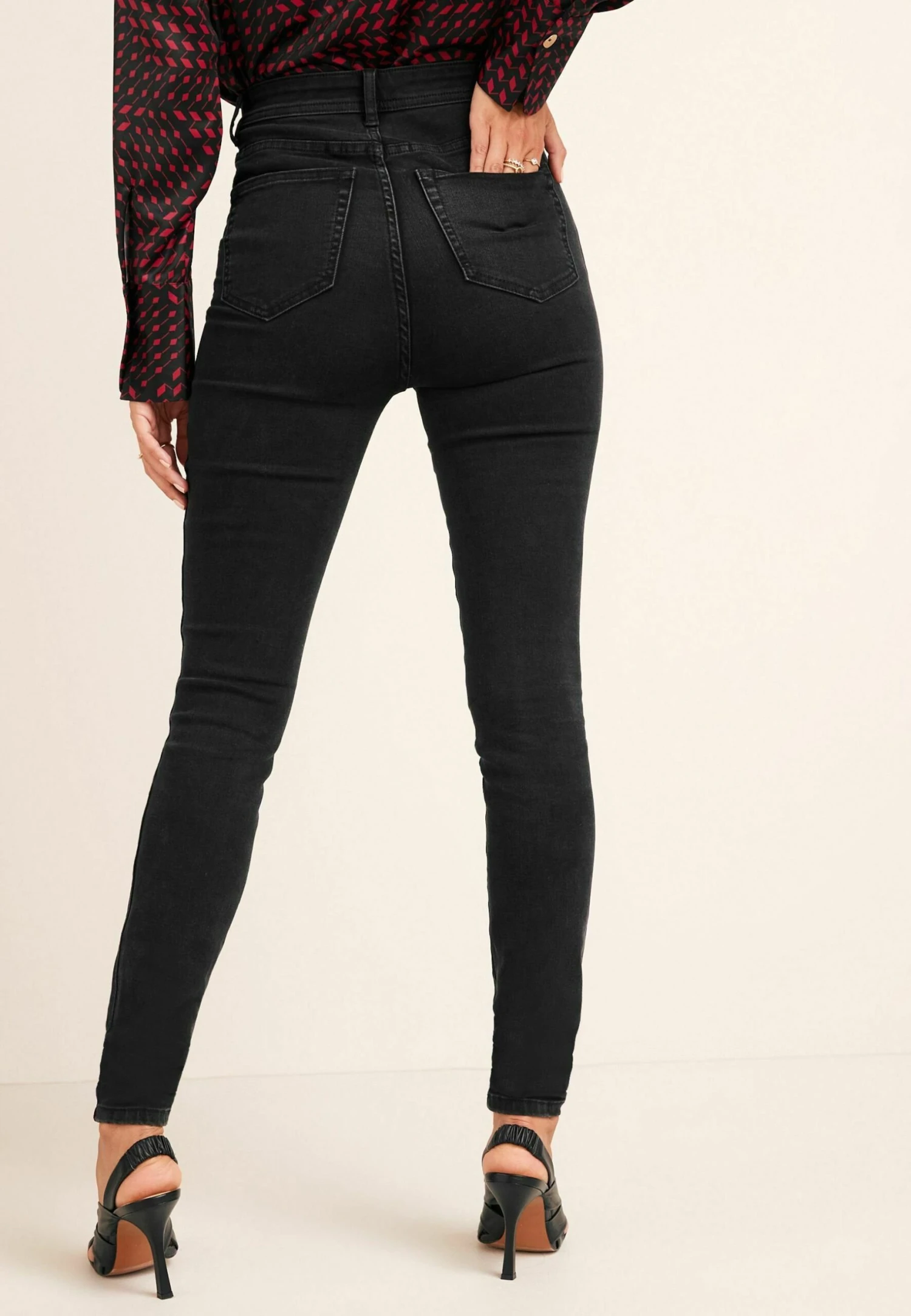 Next High Rise Stretch Standard - Jeans Skinny Fit - Black 3 Next High Rise Stretch Standard - Jeans Skinny Fit - Black - Afbeelding 3