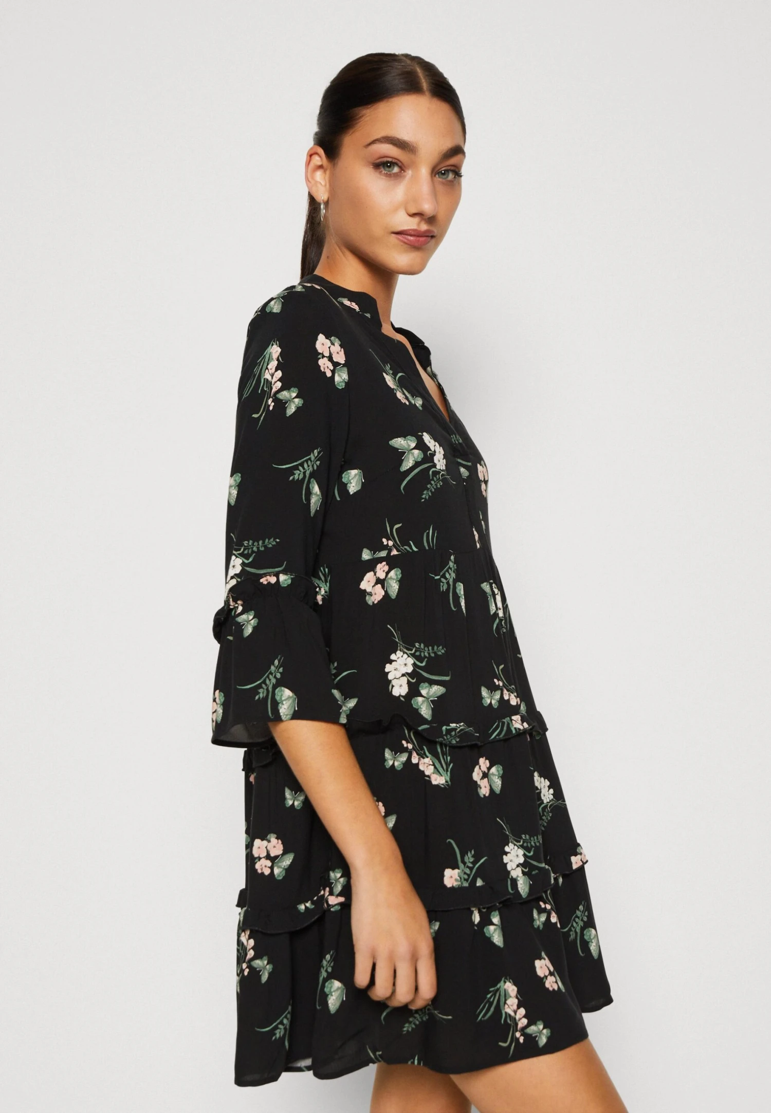 Vero Moda Vmeasy Short Dress- Jurk - Black/Ann 4 Vero Moda Vmeasy Short Dress- Jurk - Black/Ann - Afbeelding 4