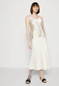 Selected Femme Slfrachelle Midi Skirt - A-Lijn Rok - Beige -Only Mode Winkel 919e4d6260c944bbb945401205a3b1e9