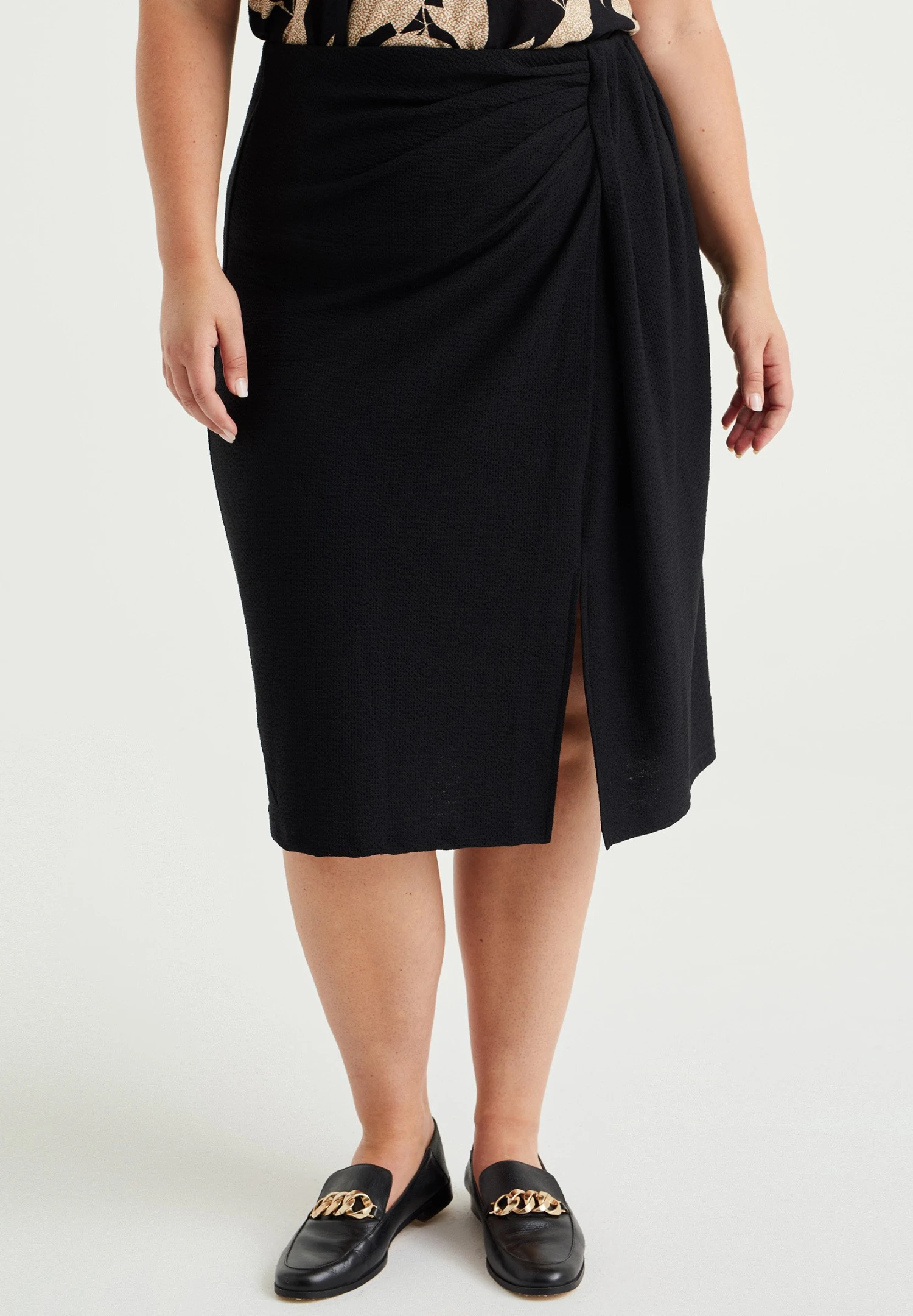 WE FASHION Curve - A-Lijn Rok - Black 1 WE FASHION Curve - A-Lijn Rok - Black