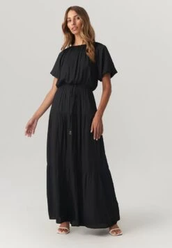 Milly Tiered - Maxi-Jurk - Black