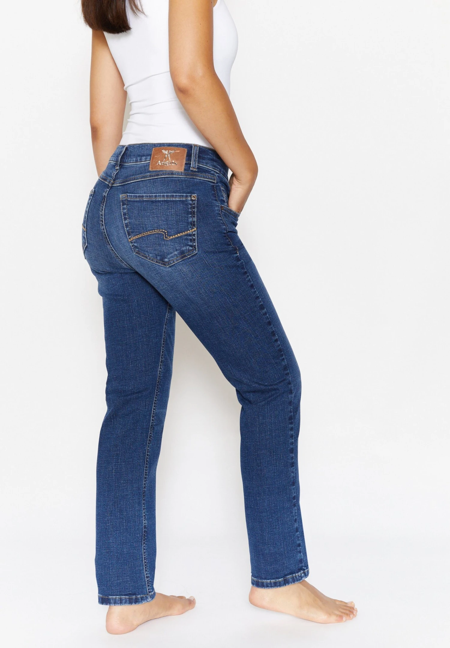 Angels 5-Pocket 'Cici' Mit Ziernähten - Straight Leg Jeans - Blau 3 Angels 5-Pocket 'Cici' Mit Ziernähten - Straight Leg Jeans - Blau - Afbeelding 3