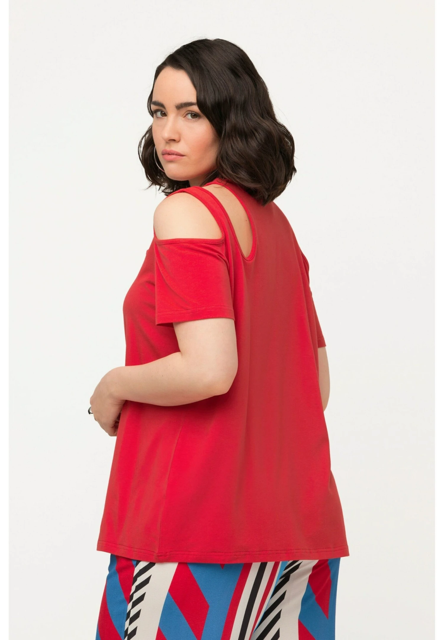 Ulla Popken T-Shirt Basic - Rouge Salsa 2 Ulla Popken T-Shirt Basic - Rouge Salsa - Afbeelding 2