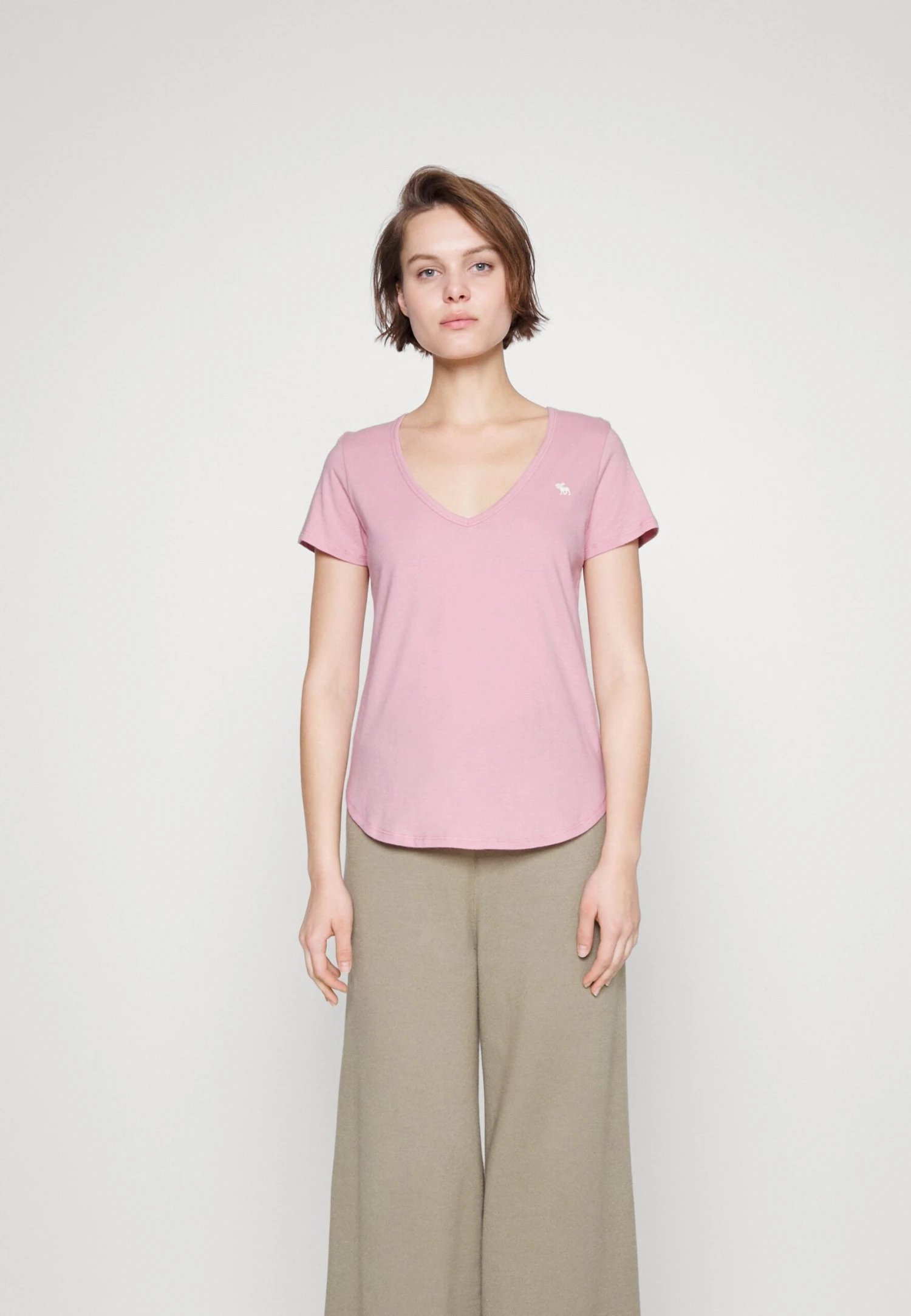 Abercrombie & Fitch 3 Pack - T-Shirt Basic - Brill White/Zephyr/Heather Grey 5 Abercrombie & Fitch 3 Pack - T-Shirt Basic - Brill White/Zephyr/Heather Grey - Afbeelding 5