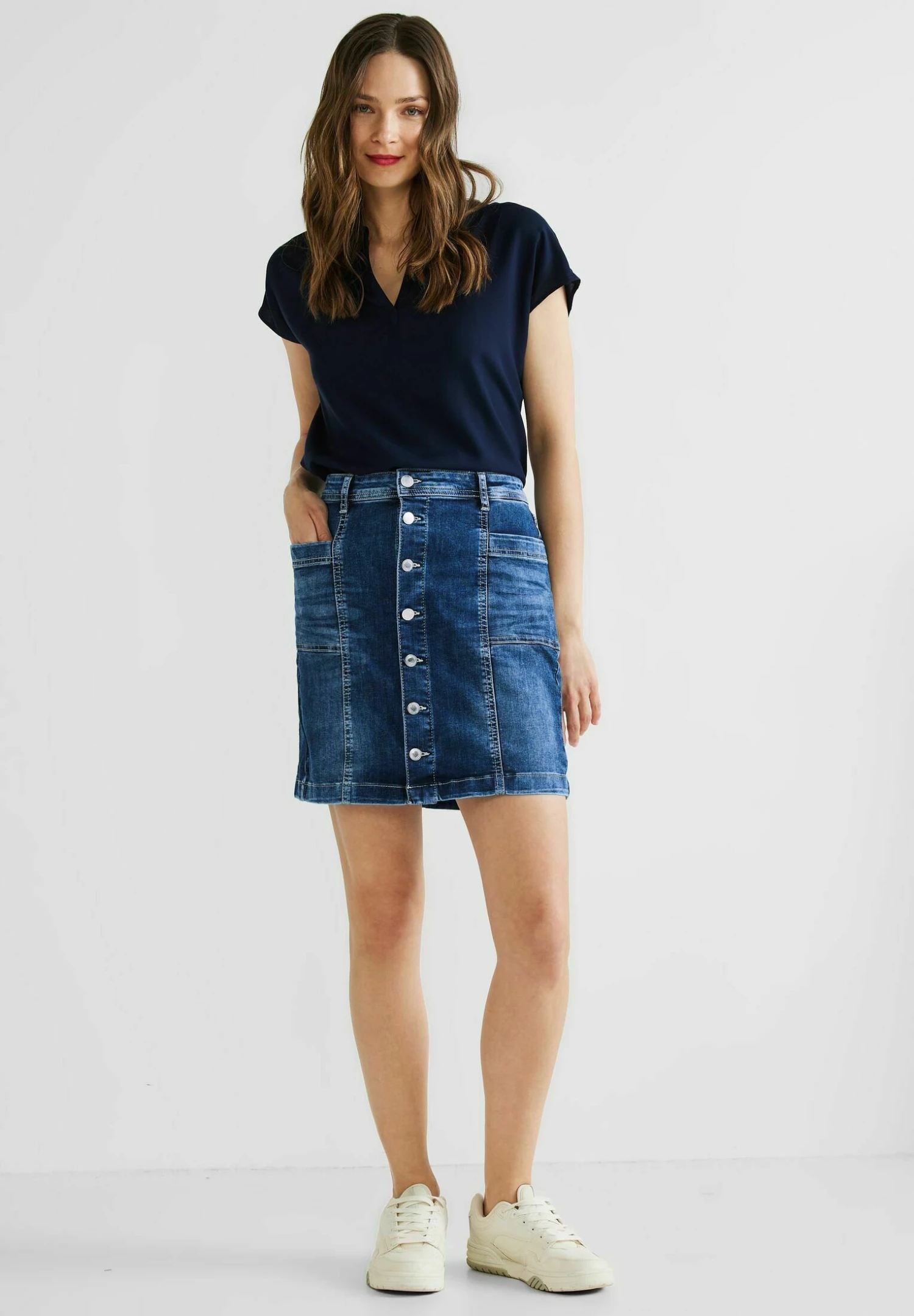 STREET ONE Jeansrok - Blau 2 STREET ONE Jeansrok - Blau - Afbeelding 2
