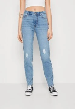 Pieces Pckesia Mom- Relaxed Fit Jeans - Light Blue Denim