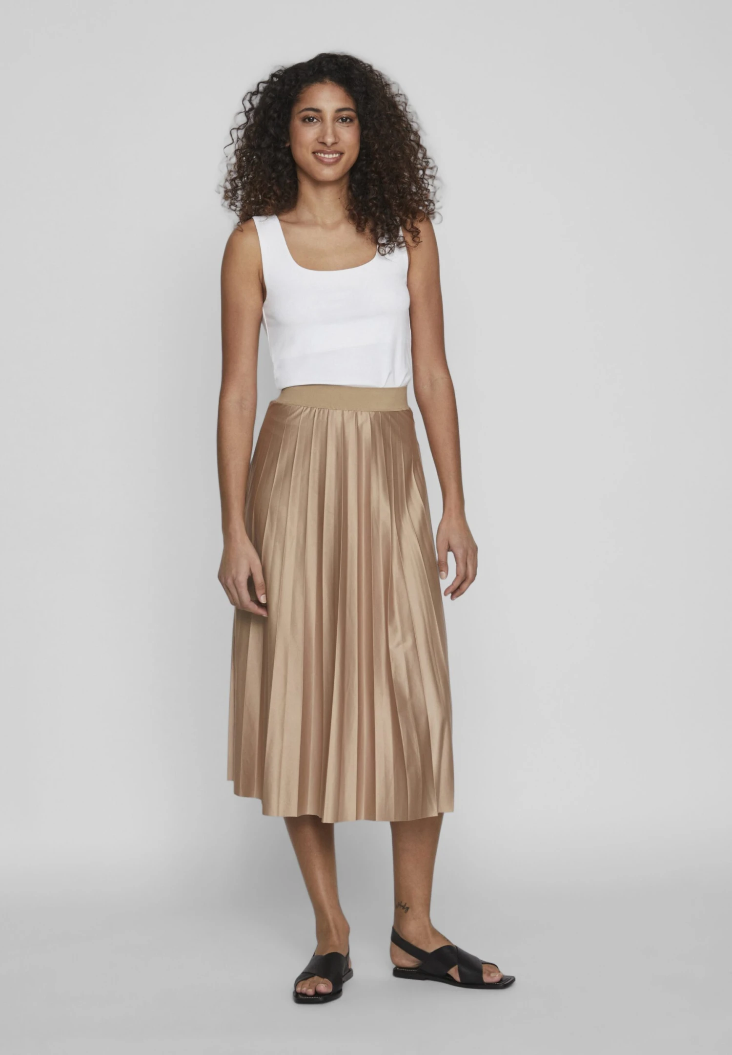 Vila Vinitban Skirt - A-Lijn Rok - Sandshell 2 Vila Vinitban Skirt - A-Lijn Rok - Sandshell - Afbeelding 2