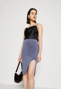 Wal G Party Ty Midi Skirt - Kokerrok - Denim Blue -Only Mode Winkel 96b6291bad474f90bfa4f7e1c382d2c2