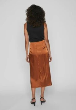 Vila High Waist - A-Lijn Rok - Caramel Cafã -Only Mode Winkel 96c1d920fb164d69bad0775fff721b0f