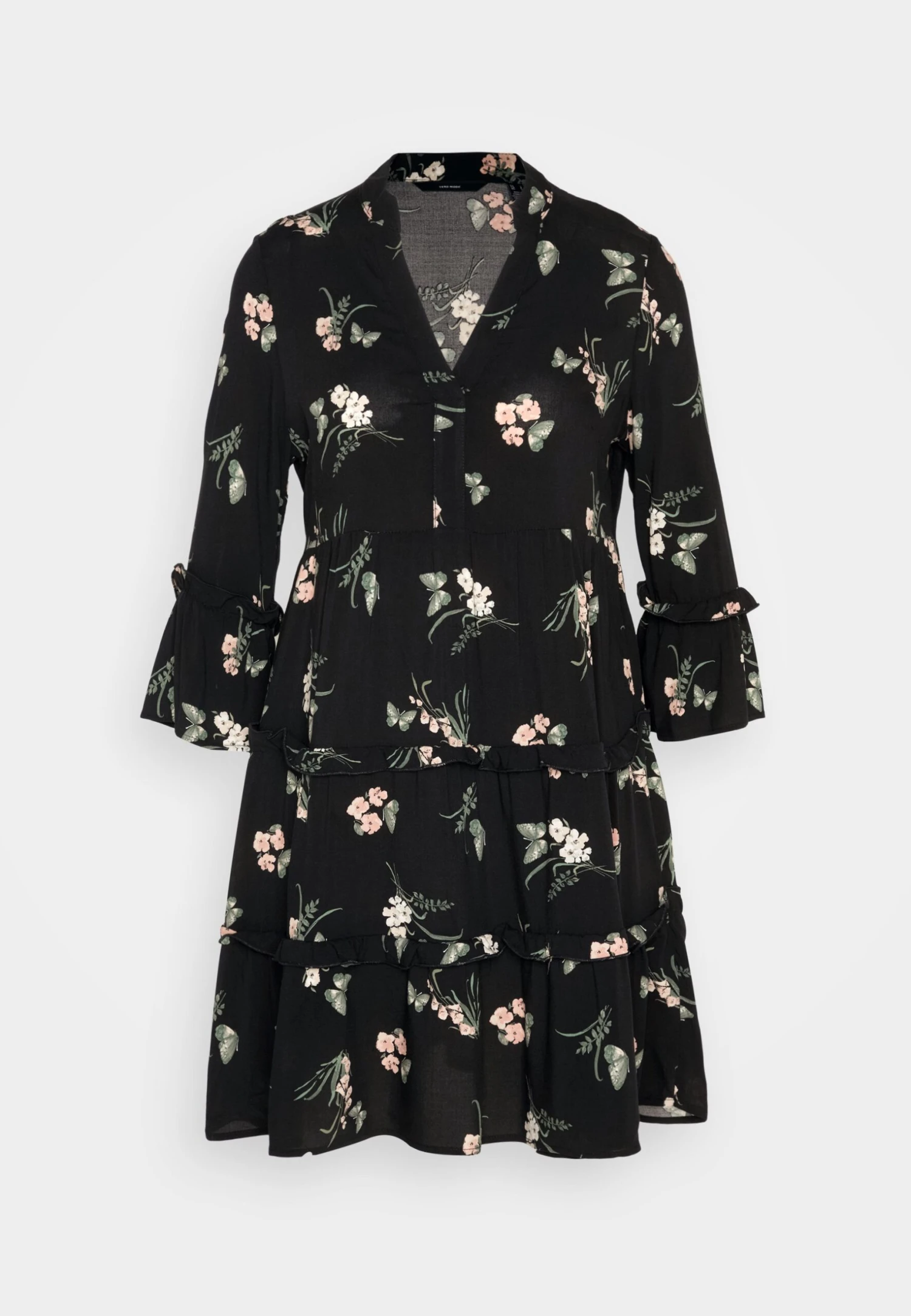 Vero Moda Vmeasy Short Dress- Jurk - Black/Ann 5 Vero Moda Vmeasy Short Dress- Jurk - Black/Ann - Afbeelding 5