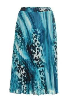 GOLDNER Mit Trageangenehmen Schlupfbund - A-Lijn Rok - Turquoise Patterned 9 GOLDNER Mit Trageangenehmen Schlupfbund - A-Lijn Rok - Turquoise Patterned -Only Mode Winkel 9745dc8a70e44ca88b9edcb3e14d66ad