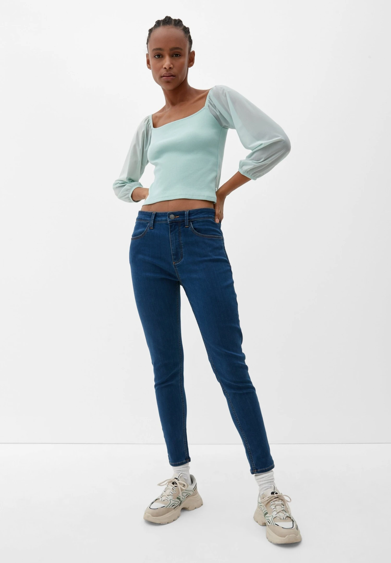 QS By S.Oliver Mit Waschung - Slim Fit Jeans - Blau 2 QS By S.Oliver Mit Waschung - Slim Fit Jeans - Blau - Afbeelding 2