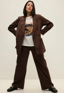 Straight Fit Doppelreihig Revers Langarm - Halflange Jas - Dunkelbraun 7 Straight Fit Doppelreihig Revers Langarm - Halflange Jas - Dunkelbraun -Only Mode Winkel 991105cd56e944049a4c270746ac0a42