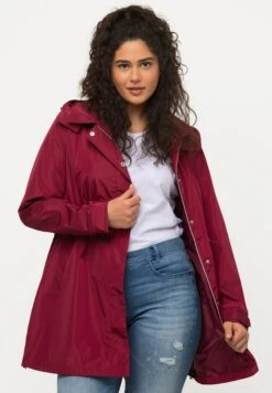 Ulla Popken Regenjas - Karmijnrood -Only Mode Winkel 99c7af163ab74f7d9c5007f2b2152384