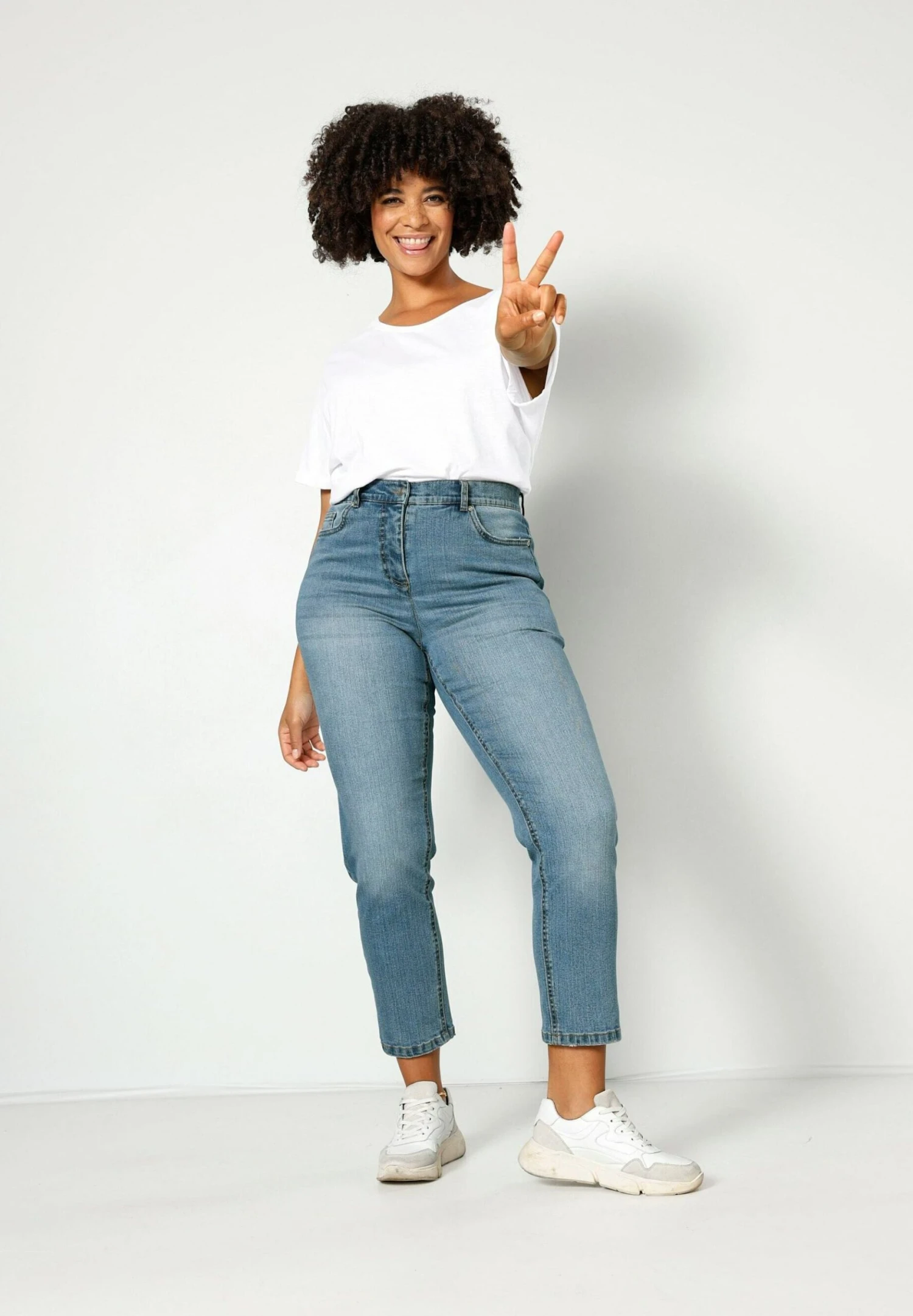 Slim Fit Jeans - Middle Blue 2 Slim Fit Jeans - Middle Blue - Afbeelding 2