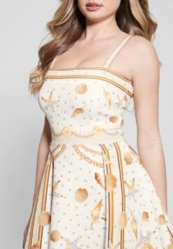 Guess Mit Allover Print - Jurk - White/Gold/Brown 8 Guess Mit Allover Print - Jurk - White/Gold/Brown -Only Mode Winkel 9b8c8f10f18645f0be3475b6deec4b78