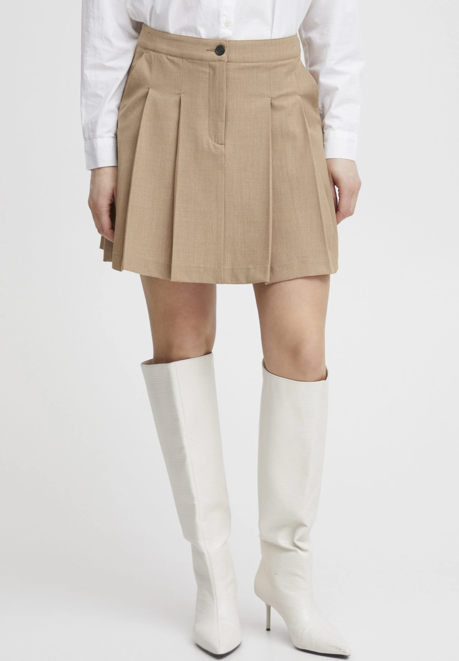 B.young Bydanta- A-Lijn Rok - Tiger S Eye Melange 1 B.young Bydanta- A-Lijn Rok - Tiger S Eye Melange