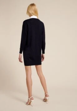 LUISA SPAGNOLI Maldive - Gebreide Jurk - Blu Navy Panna Bianco