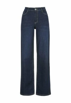 With High Waist - Flared Jeans - Dark Blue