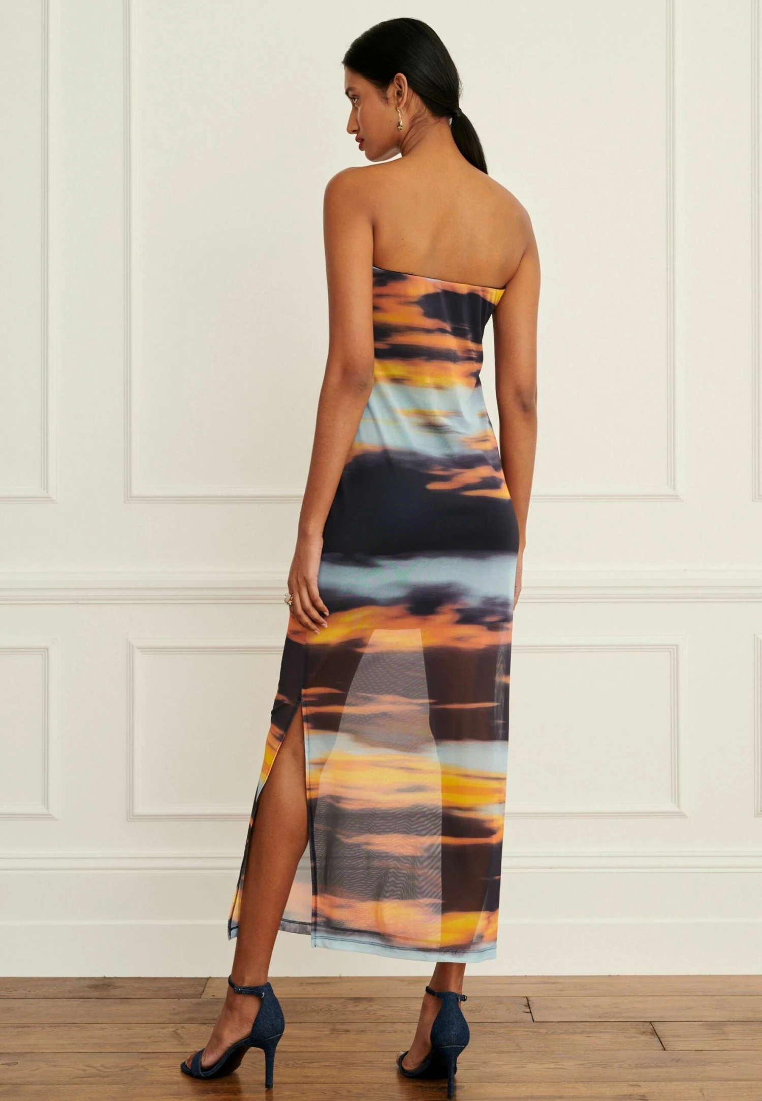 Next Bandeau Midi Standard - Etui-Jurk - Blue Orange Sunset 2 Next Bandeau Midi Standard - Etui-Jurk - Blue Orange Sunset - Afbeelding 2