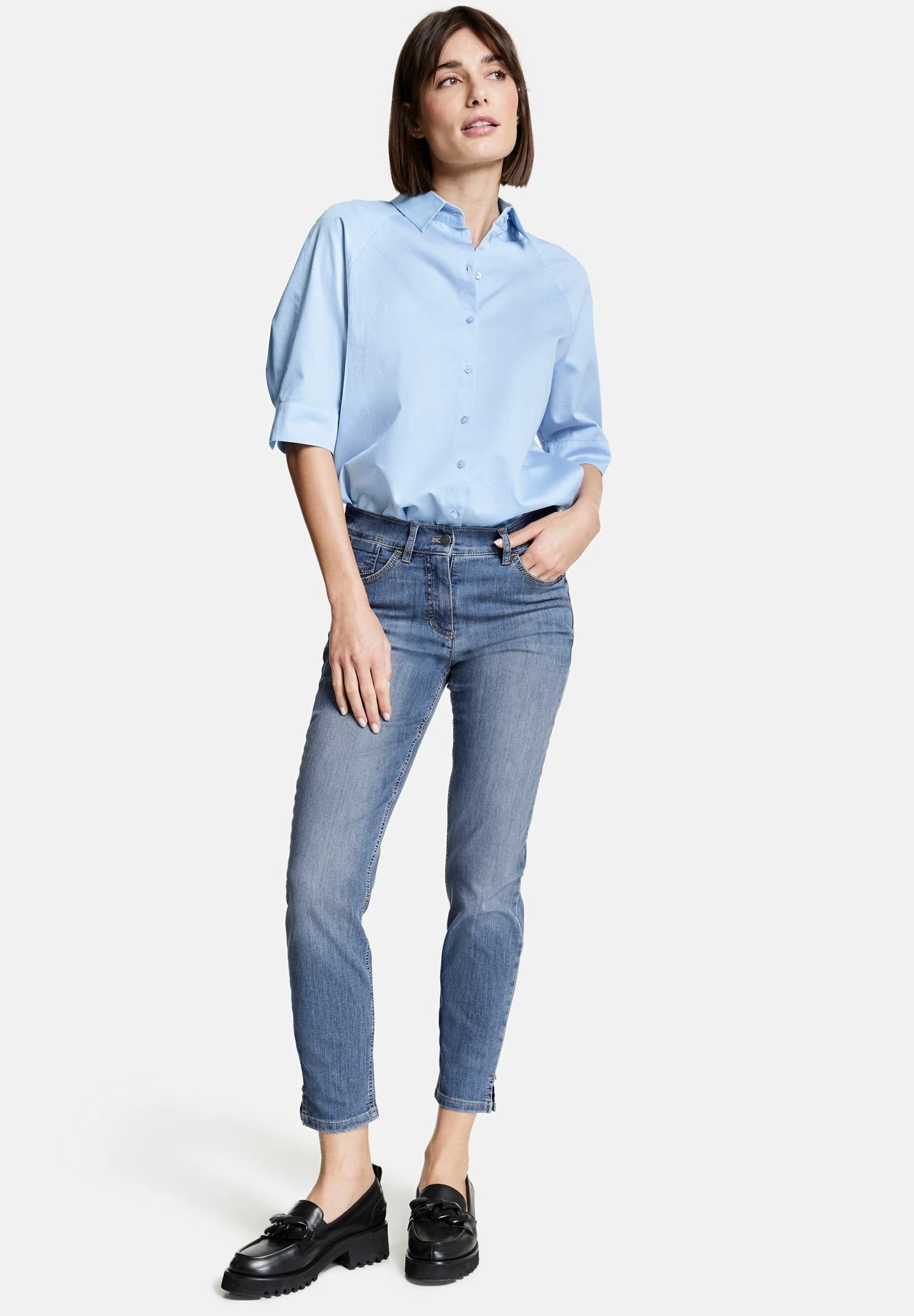 Gerry Weber Best4Me Cropped - Slim Fit Jeans - Blue Denim Long Use Und Baffi 2 Gerry Weber Best4Me Cropped - Slim Fit Jeans - Blue Denim Long Use Und Baffi - Afbeelding 2