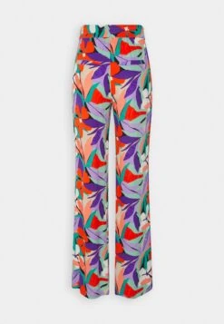 COLOURFUL REBEL Melody Big Flower Straight Pants - Broek - Multi-Coloured -Only Mode Winkel 9d3340fa83a94f76b5be16aeae3ed4de