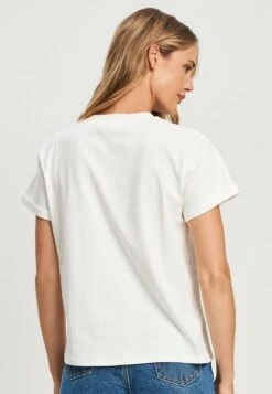 Calli C Embroidered- T-Shirt Print - White/Sage Checkerboard 8 Calli C Embroidered- T-Shirt Print - White/Sage Checkerboard -Only Mode Winkel 9d34267424424d079e38eff47310f010