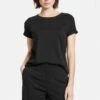 Taifun Kurzarm Rundhals- T-Shirt Basic - Schwarz