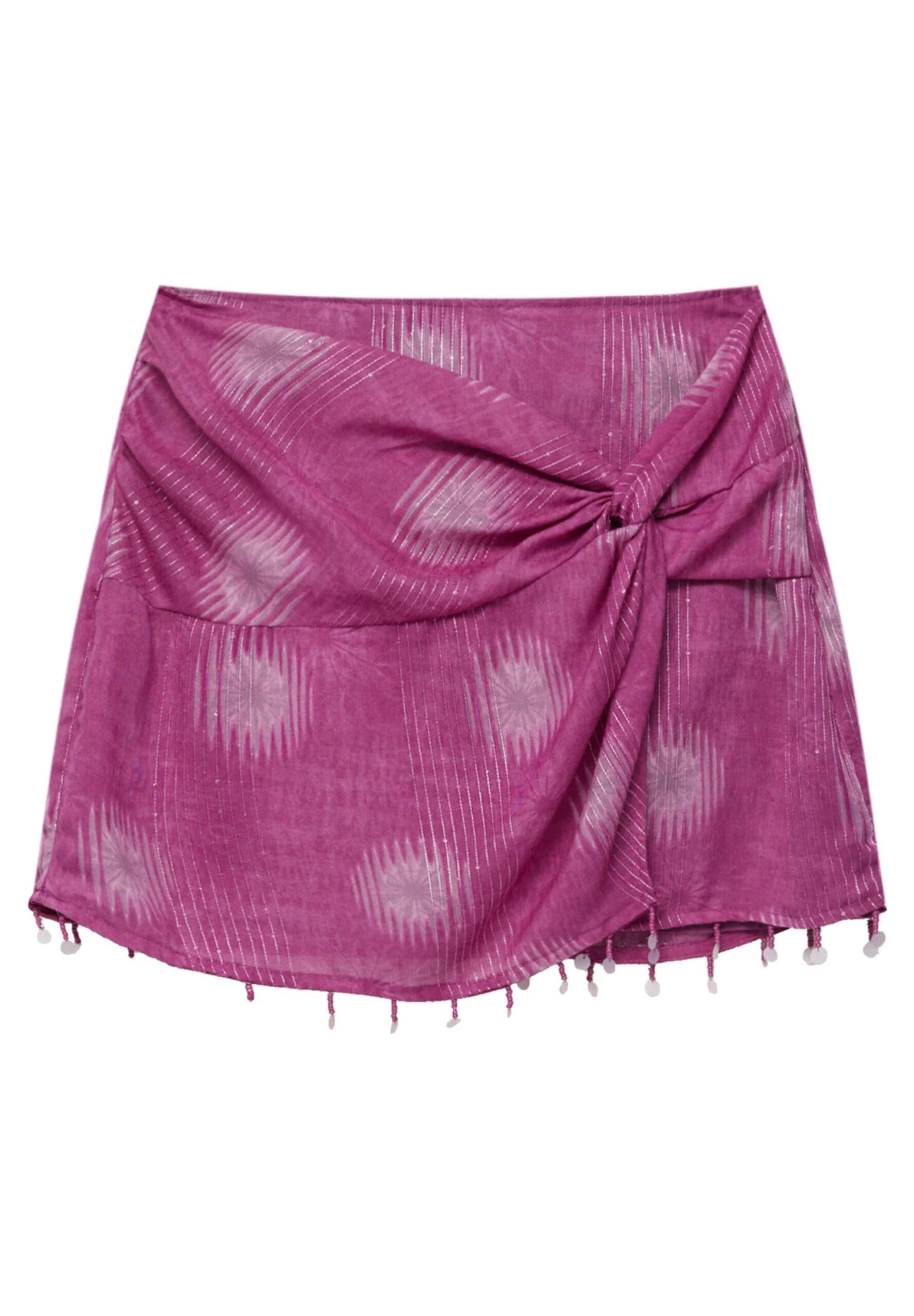 PULL & BEAR Rustic Sequinned - Wikkelrok - Pink 5 PULL & BEAR Rustic Sequinned - Wikkelrok - Pink - Afbeelding 5