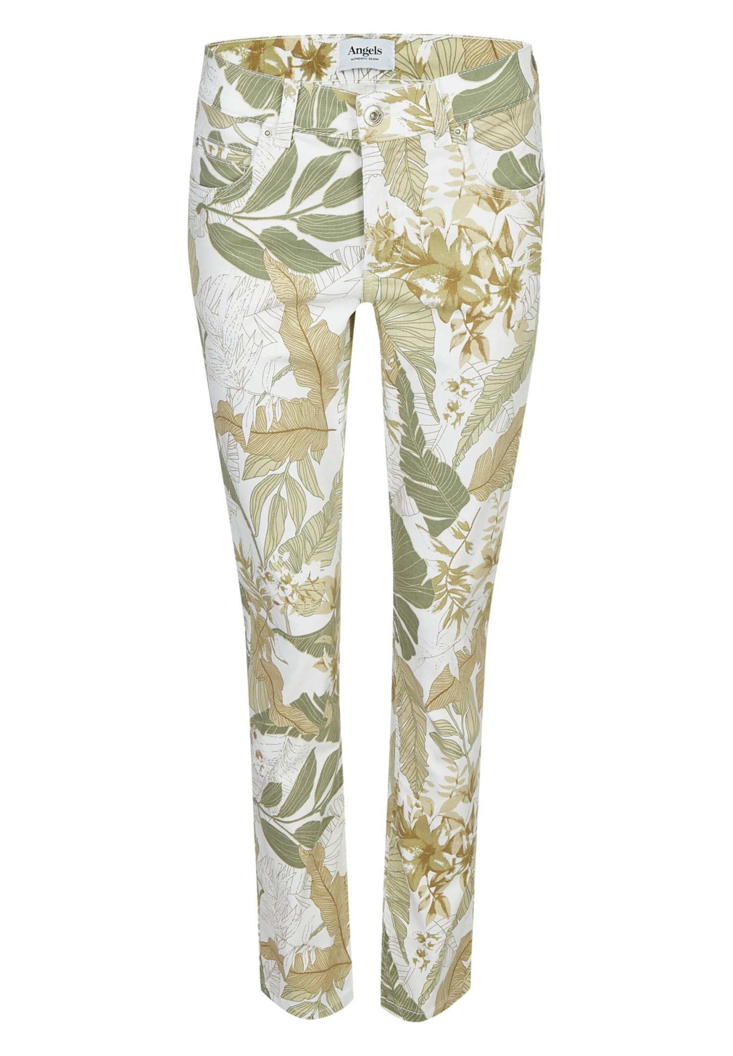 Angels Stretch Cici Mit Exotischem Floralem Allover Muster - Slim Fit Jeans - Grün 5 Angels Stretch Cici Mit Exotischem Floralem Allover Muster - Slim Fit Jeans - Grün - Afbeelding 5