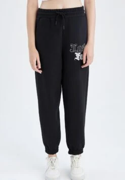 DeFacto Regular Fit - Trainingsbroek - Black