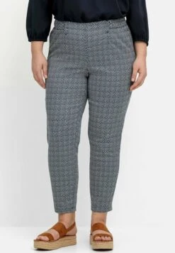 Sheego Schmale - Broek - Nachtblau Offwhite