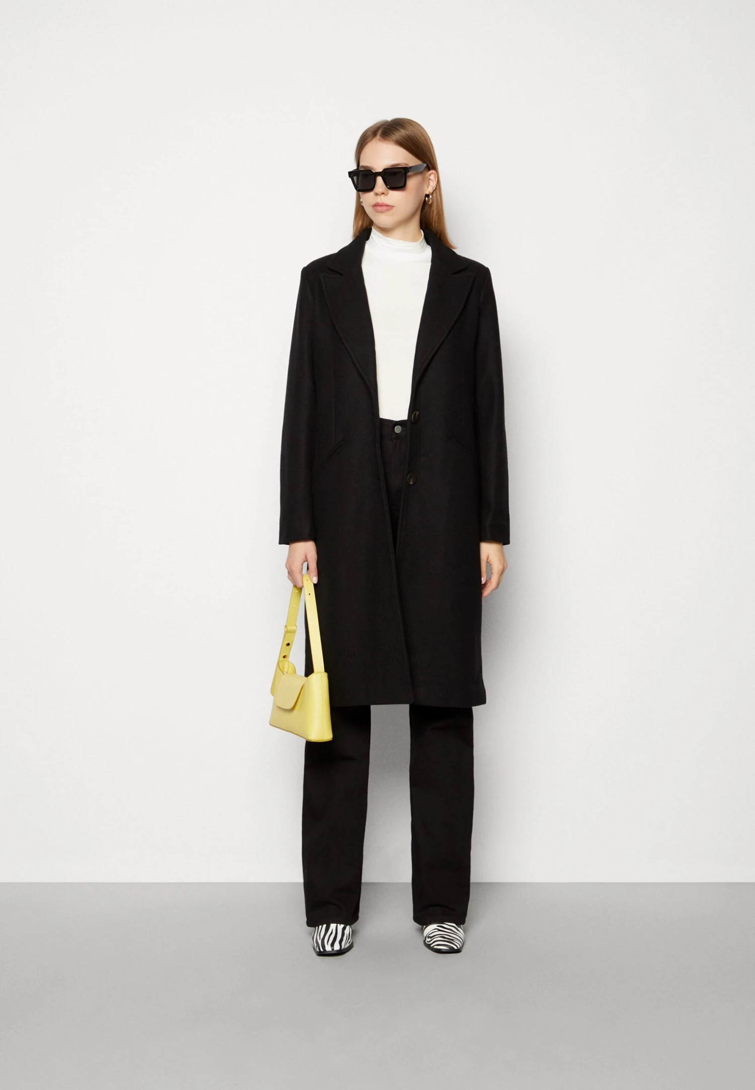 Vila Vivalji Long Coat - Mantel - Black 2 Vila Vivalji Long Coat - Mantel - Black - Afbeelding 2