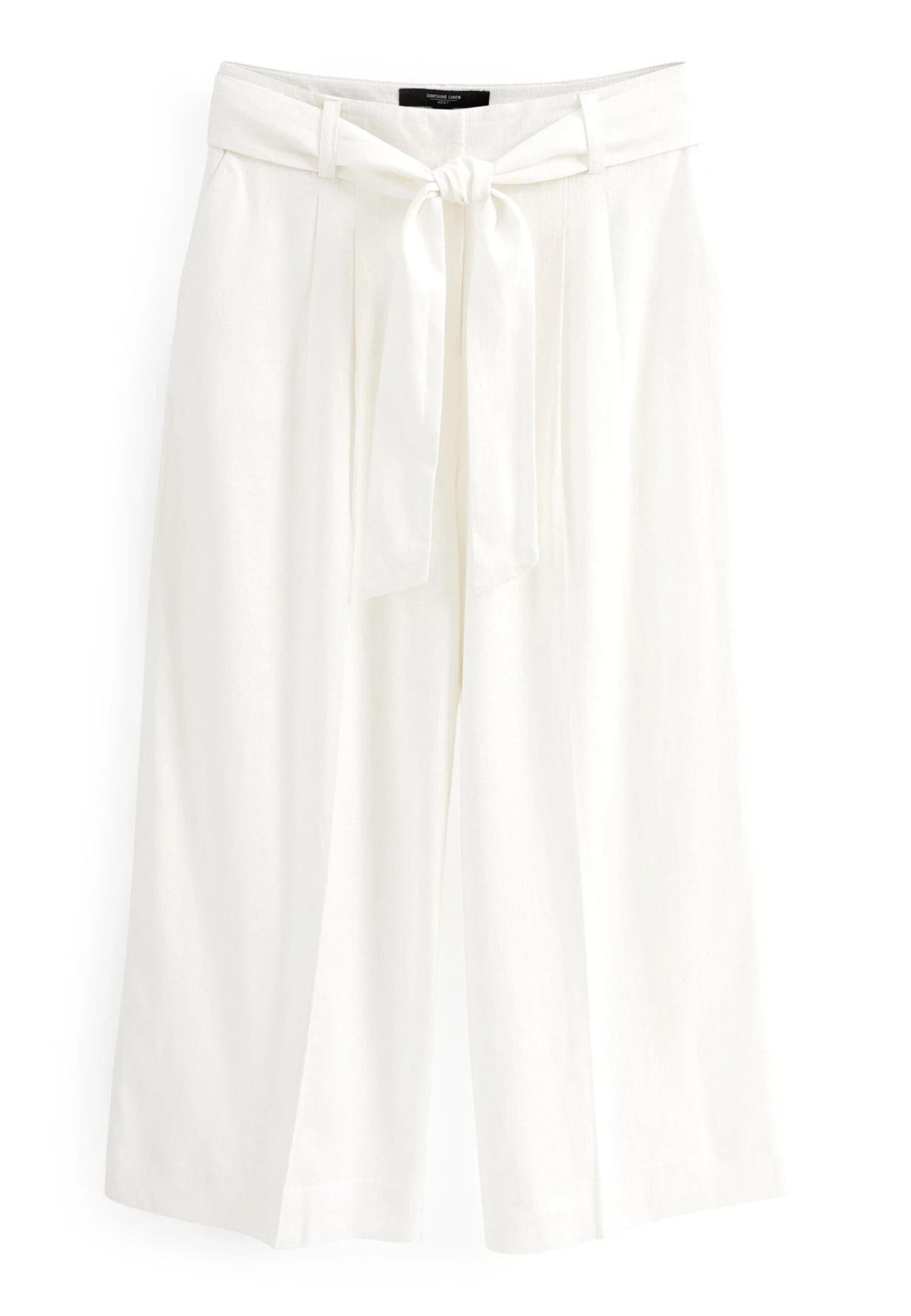 Next Tie Waist Crop Standard - Broek - White 1 Next Tie Waist Crop Standard - Broek - White