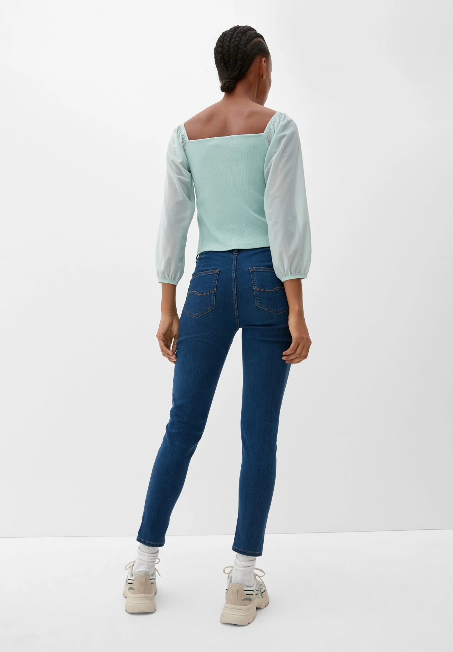 QS By S.Oliver Mit Waschung - Slim Fit Jeans - Blau 3 QS By S.Oliver Mit Waschung - Slim Fit Jeans - Blau - Afbeelding 3