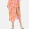 TOM TAILOR Denim A-Lijn Rok - Abstract Pink Print