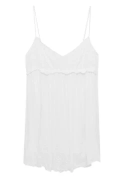 PULL & BEAR Embroidered Short - Jurk - White -Only Mode Winkel a303afda397a41a199121f47254a7c87