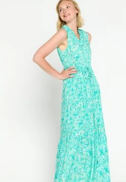 LOLALIZA With Graphic Print - Maxi-Jurk - Turquoise -Only Mode Winkel a304d04e049e4ce39b42b96bbb5d7d61