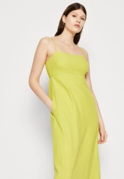 Abercrombie & Fitch Square Neck Clean Midi Dress - Jurk - Apple Green -Only Mode Winkel a37484ea55df48509982d62e928f4e8c