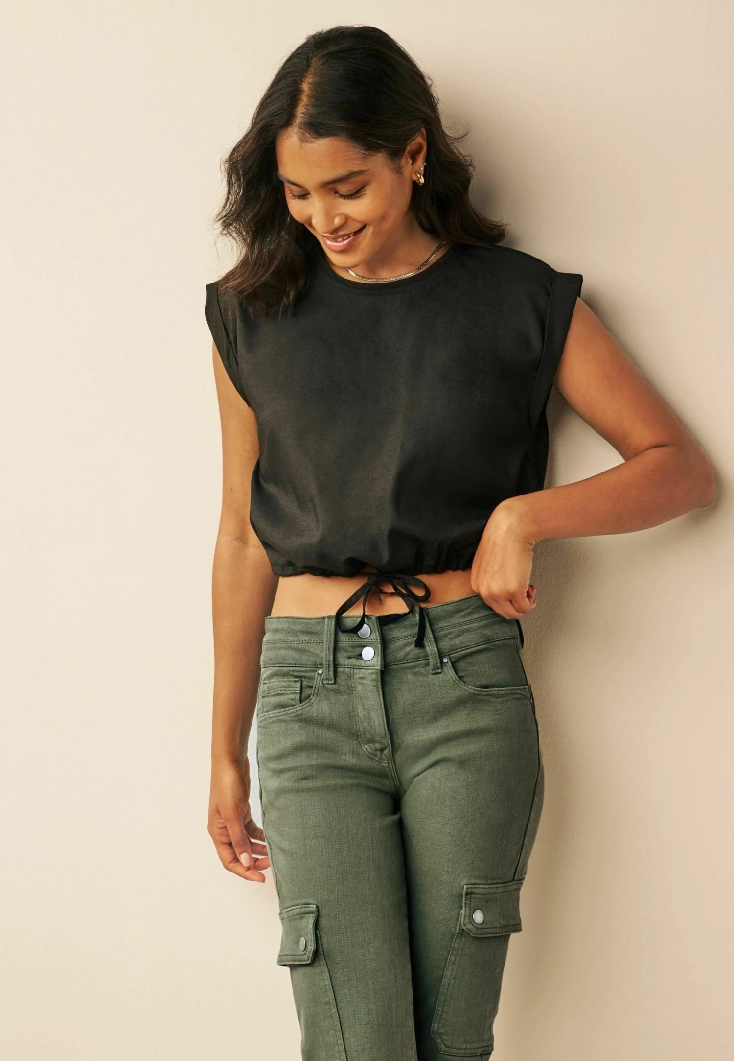 Next Lift Slim And Shape Combat Standard - Slim Fit Jeans - Khaki Green 2 Next Lift Slim And Shape Combat Standard - Slim Fit Jeans - Khaki Green - Afbeelding 2