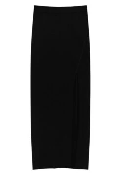 PULL & BEAR Midi With Slit - Kokerrok - Black -Only Mode Winkel a438145742ea4c0f9638a989e37467d7
