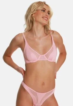 OW Collection Swirl Mesh Bra - Beugel Bh - Pink