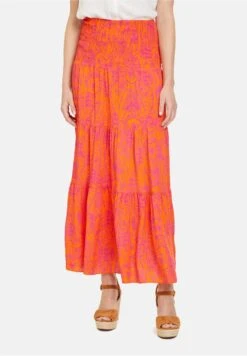 CARTOON Casual Schulterfrei - Maxirok - Orange/ Pink