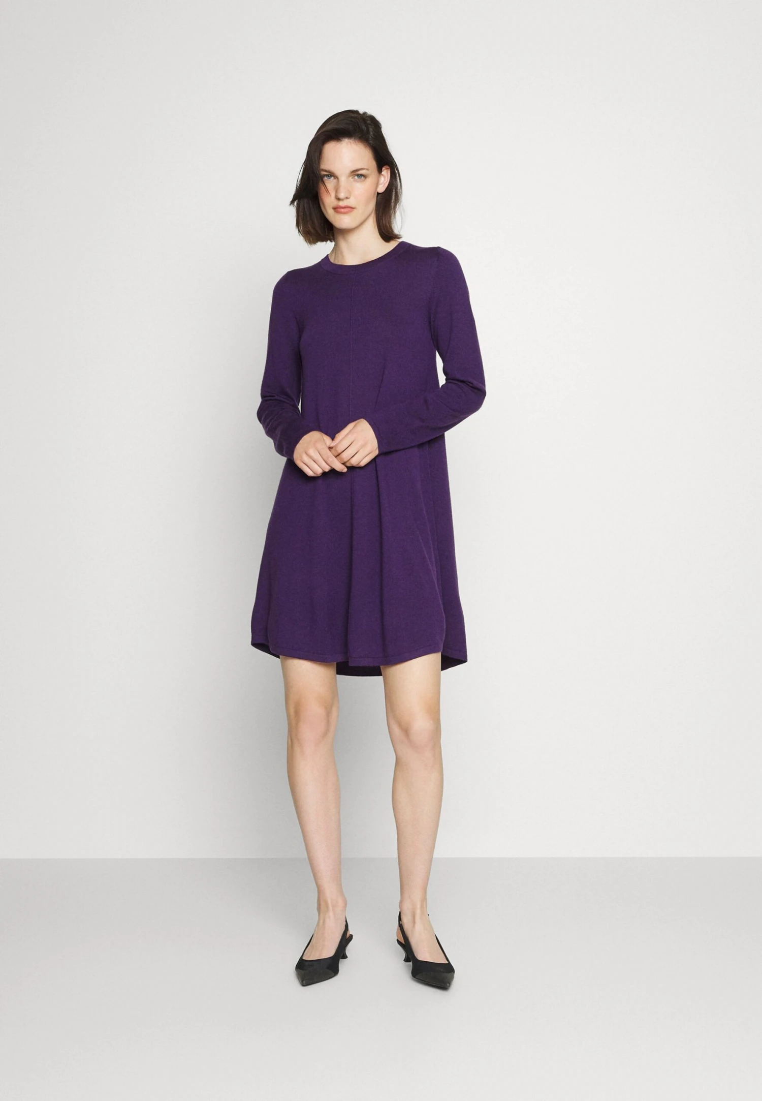REPEAT Dress Merino - Gebreide Jurk - Purple 2 REPEAT Dress Merino - Gebreide Jurk - Purple - Afbeelding 2