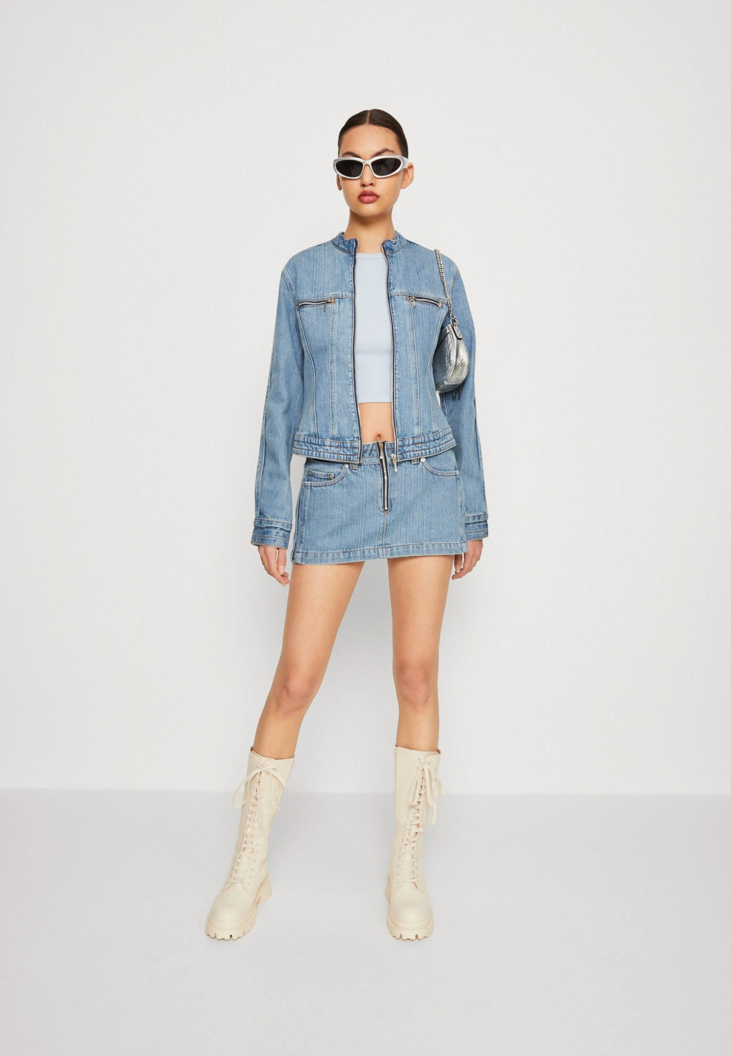 WEEKDAY Calabasas Skirt - Minirok - Novel Blue 2 WEEKDAY Calabasas Skirt - Minirok - Novel Blue - Afbeelding 2