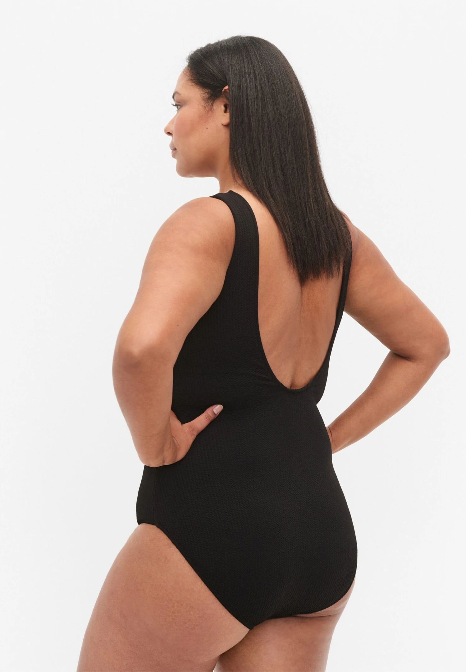 Zizzi With Wrap Effect - Badpak - Black 2 Zizzi With Wrap Effect - Badpak - Black - Afbeelding 2