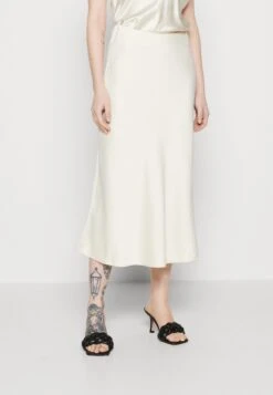 Selected Femme Slfrachelle Midi Skirt - A-Lijn Rok - Beige