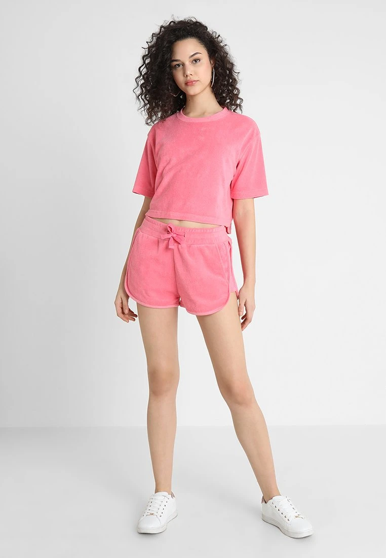 URBAN CLASSICS Ladies Short Towel Tee - T-Shirt Print - Pinkgrapefruit 2 URBAN CLASSICS Ladies Short Towel Tee - T-Shirt Print - Pinkgrapefruit - Afbeelding 2