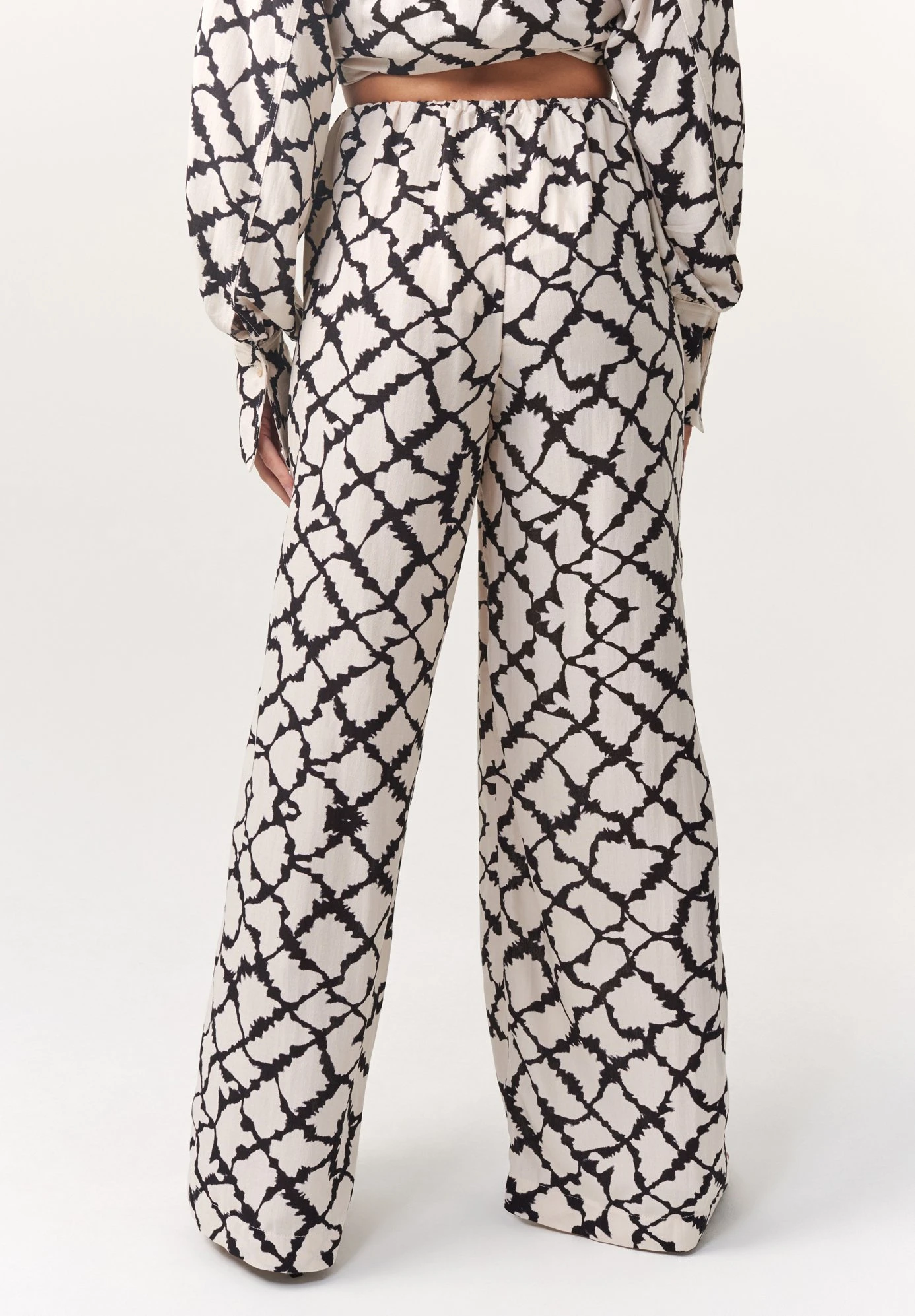 Pilot Wide Pants - Broek - Black Tie Dye Check 3 Pilot Wide Pants - Broek - Black Tie Dye Check - Afbeelding 3